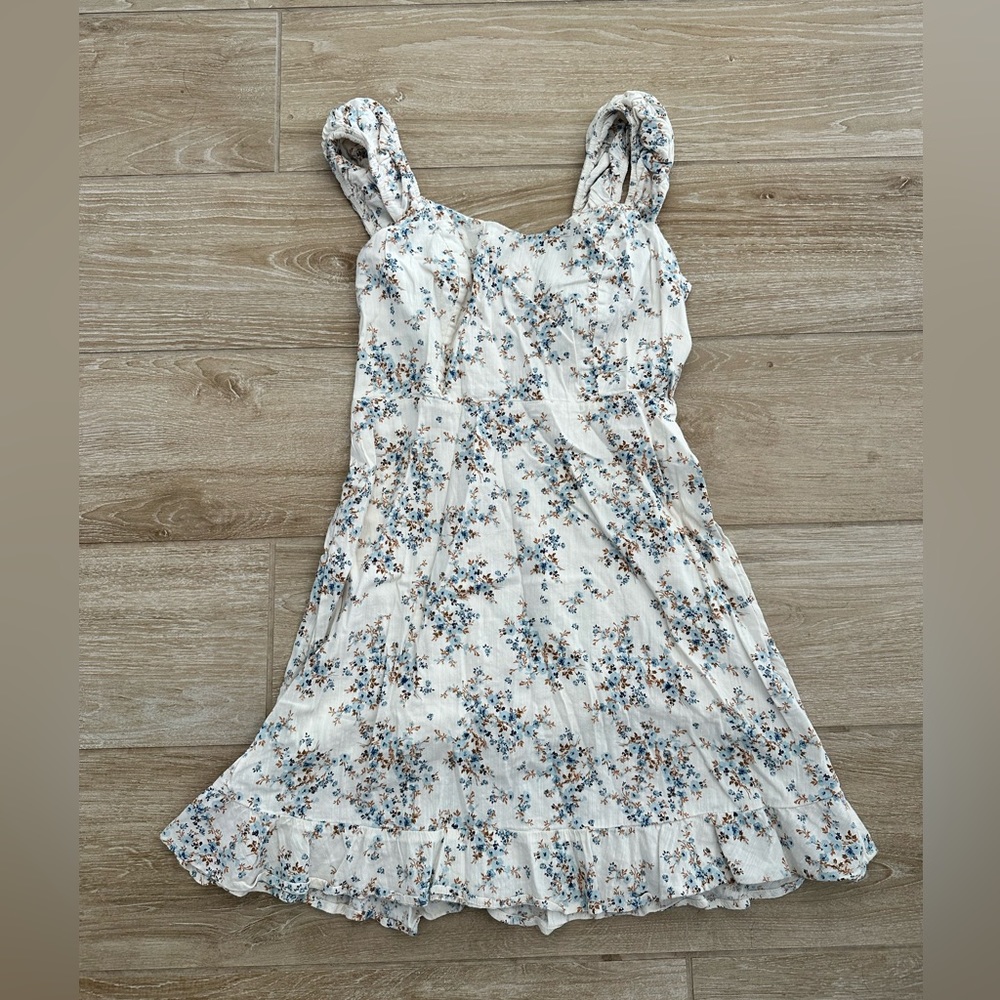 Old Navy Women’s M Fit & Flare Puff-Sleeve Floral Mini Dress